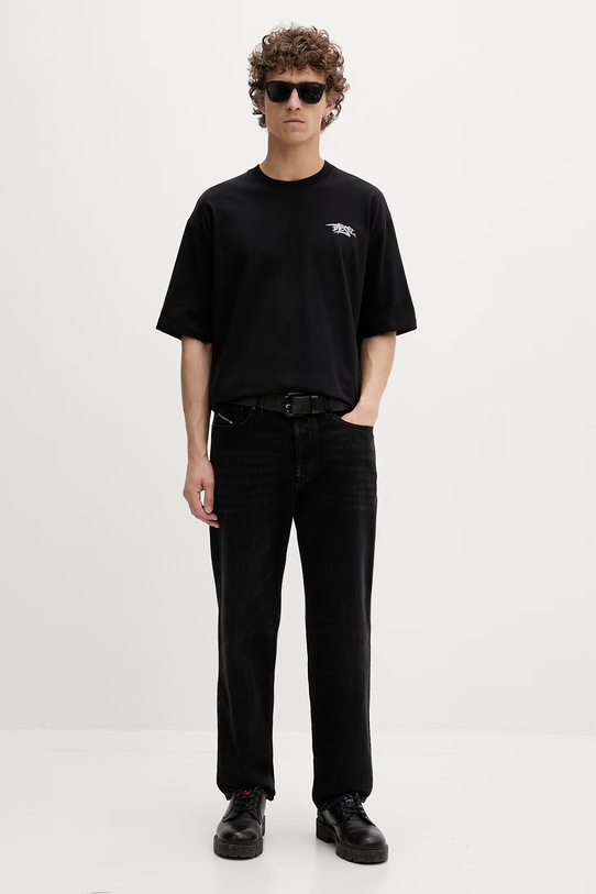 Diesel jeansy relaxed fit męskie 2024 D-MACS L.32 A18974.09P09 czarny SS26
