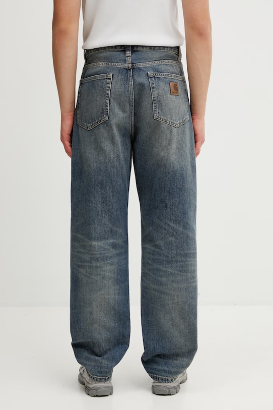 Odzież Carhartt WIP Aaron Pant jeansy regularne męskie I036728.014Q niebieski