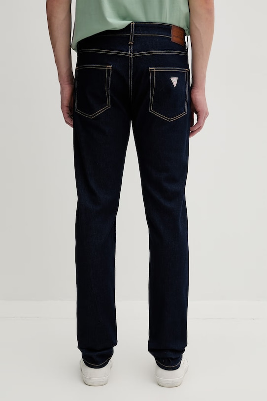 Oblečenie Guess Jeans pánske slim fit jeansy M6RA1C.D6327 tmavomodrá