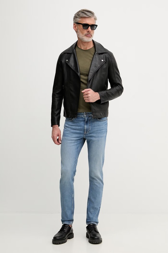 Calvin Klein jeansy slim fit męskie LV04RF950G niebieski SS26