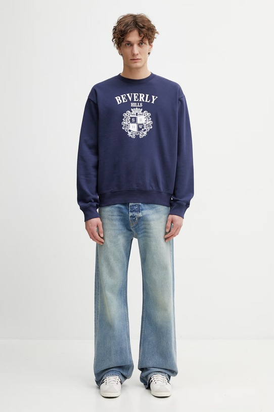 RHUDE Relaxed Traxedo jeansy relaxed fit męskie RHPS26DP02012 niebieski