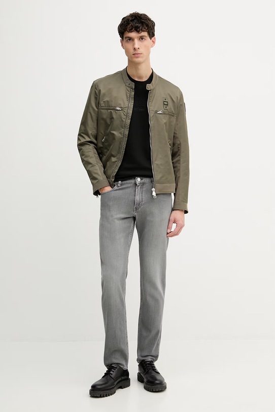 Trussardi jeansy slim fit męskie P400HB04838N szary SS26