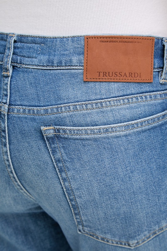 Trussardi jeansy slim fit męskie niebieski P400HE04841N
