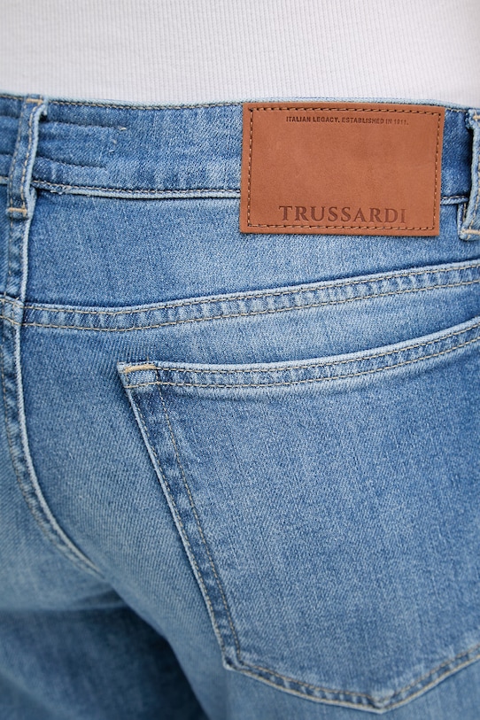 Trussardi rifle slim fit pánske modrá P400HE04841N