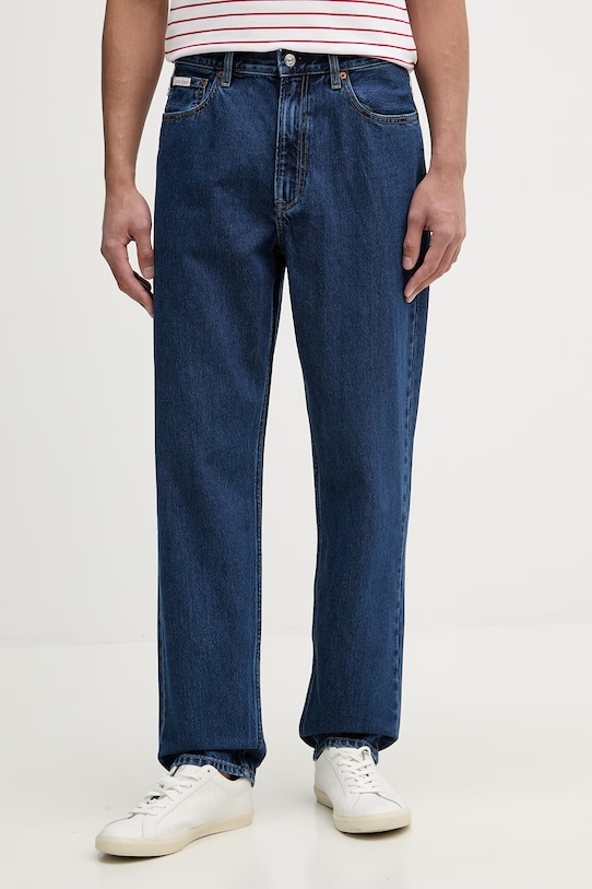 Odzież Calvin Klein Jeans jeansy relaxed fit męskie LV04RF775G granatowy