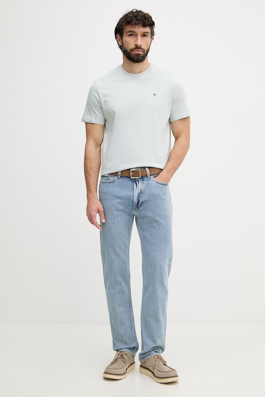 Calvin Klein Jeans straight kavbojke moške LV04RF943G modra SS26