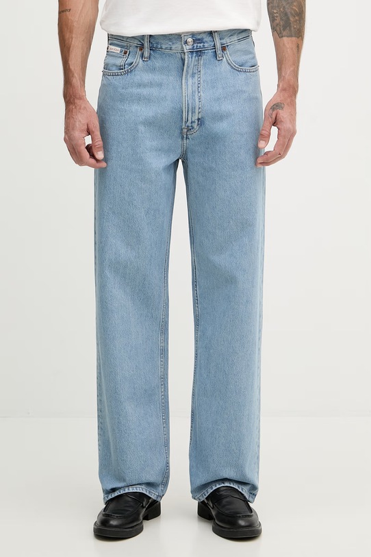 Calvin Klein Jeans kavbojke relaxed kroja moške modra LV04RF953G