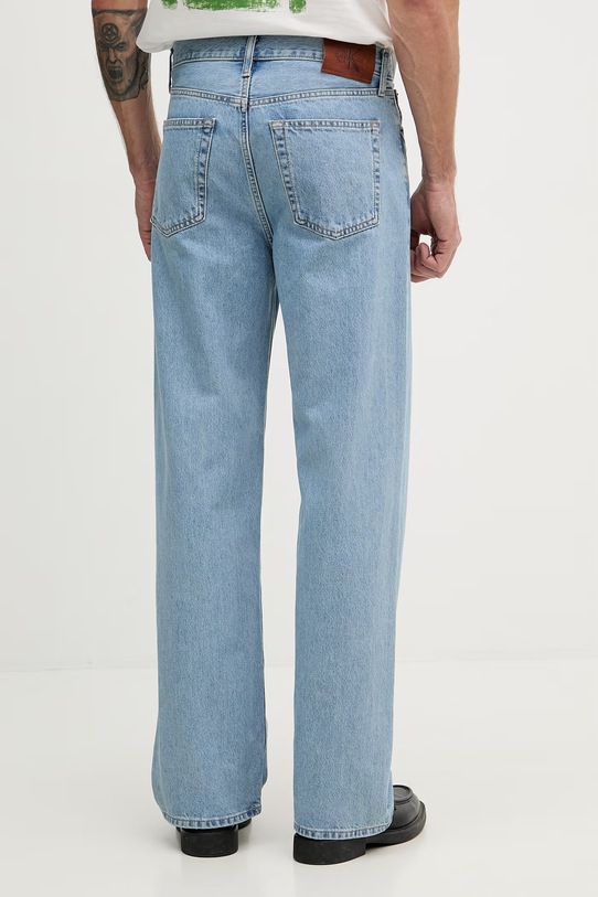 Oblačila Calvin Klein Jeans kavbojke relaxed kroja moške LV04RF953G modra