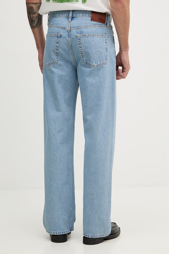 Oblačila Calvin Klein Jeans kavbojke relaxed kroja moške LV04RF953G modra