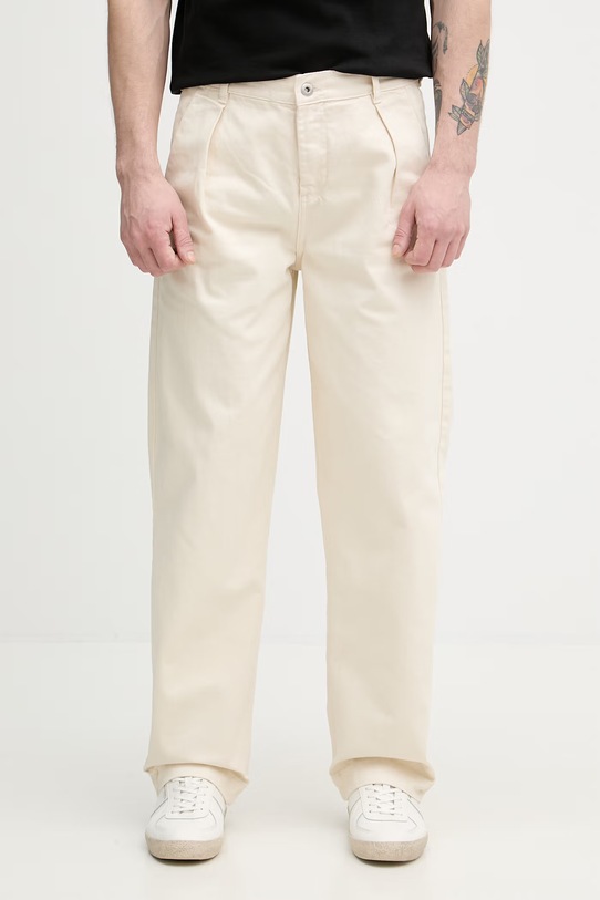 Lindbergh jeansy relaxed fit męskie beżowy 30.060001CD