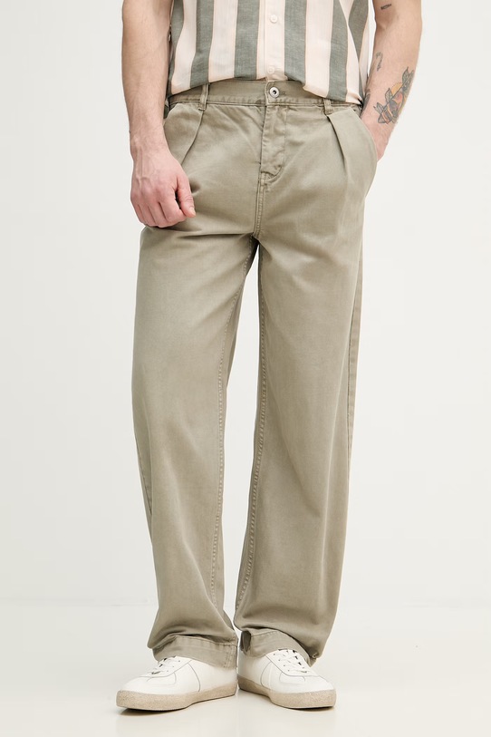 Lindbergh jeansy relaxed fit męskie zielony 30.060001CD