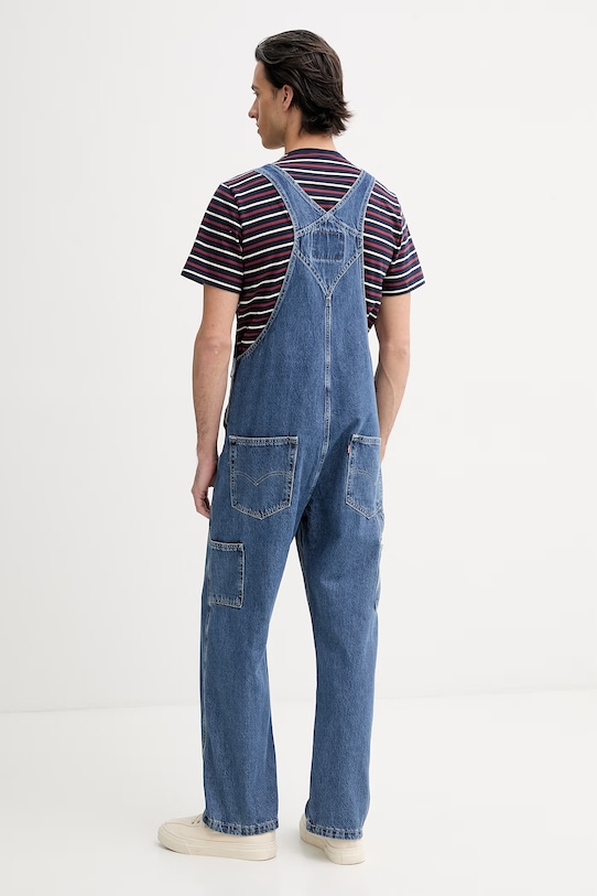 Oblečenie Rifľové nohavice na traky Levi's LOOSE OVERALLS x WORKWEAR 0057W modrá