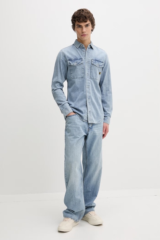 G-Star jeansy relaxed fit męskie Deeggie Relaxed Straight D27736.D536 niebieski SS26