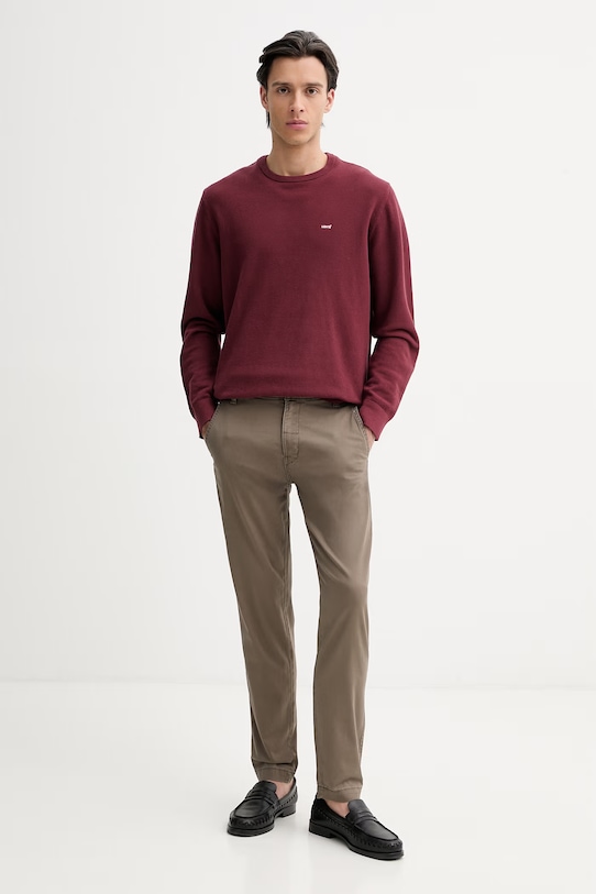 Nohavice s prímesou ľanu Levi's XX CHINO STD II 17196.0198 hnedá SS26