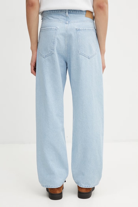 Odzież Maison Kitsuné jeansy regular męskie QM01102WD4022 niebieski