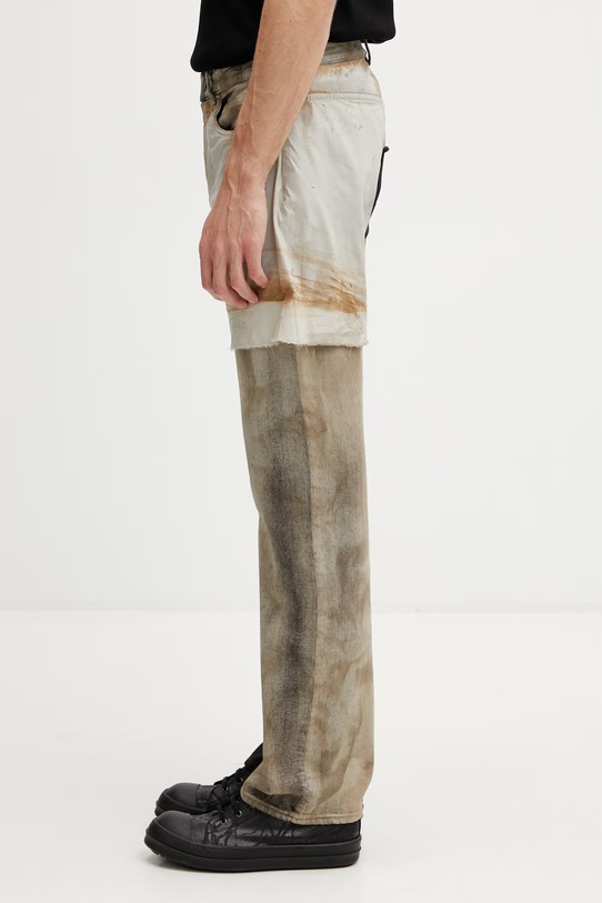 Rick Owens DRKSHDW Fog Cut jeansy regular męskie DU01F4397.COMW1A brązowy SS26