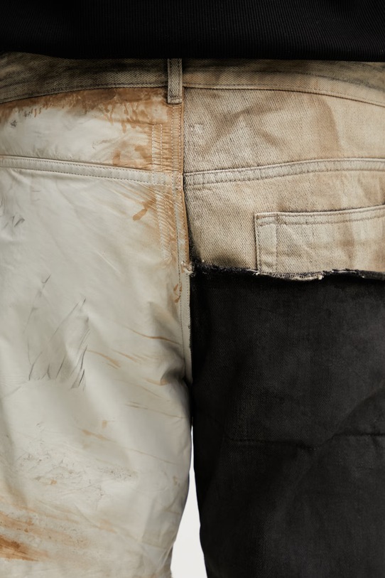 Rick Owens DRKSHDW Fog Cut jeansy regular męskie DU01F4397.COMW1A brązowy