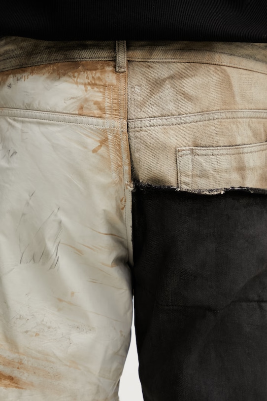 Rick Owens DRKSHDW Fog Cut jeansy regular męskie DU01F4397.COMW1A brązowy