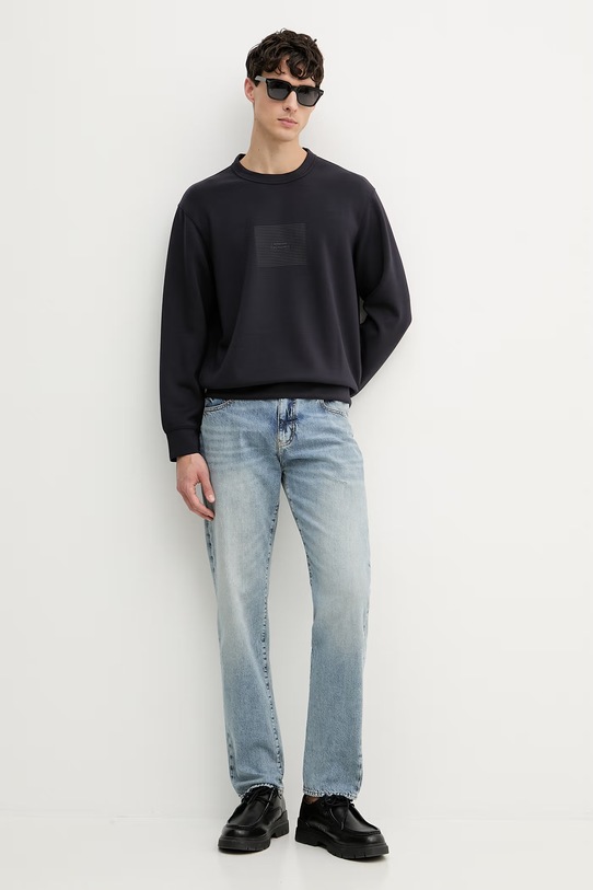 Armani Exchange jeansy straight męskie XM000069.AF24014 niebieski SS26