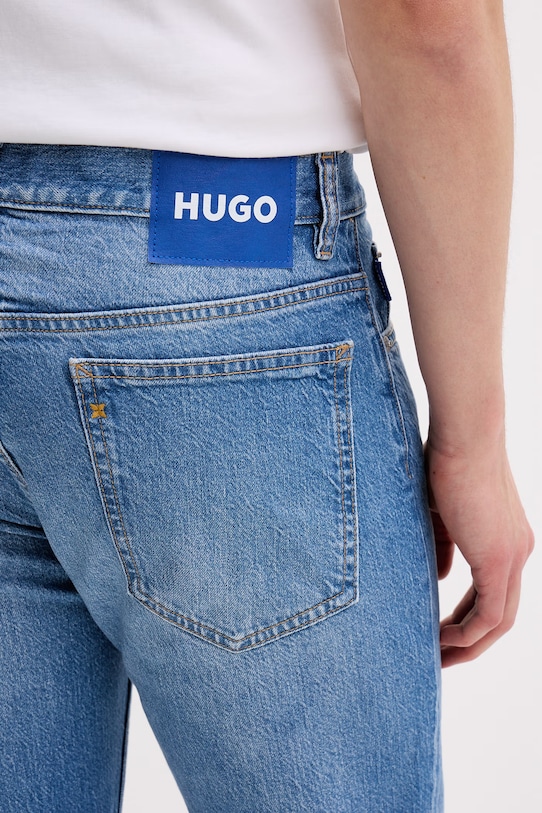 HUGO Blue jeansy slim fit męskie Ash niebieski 50555955