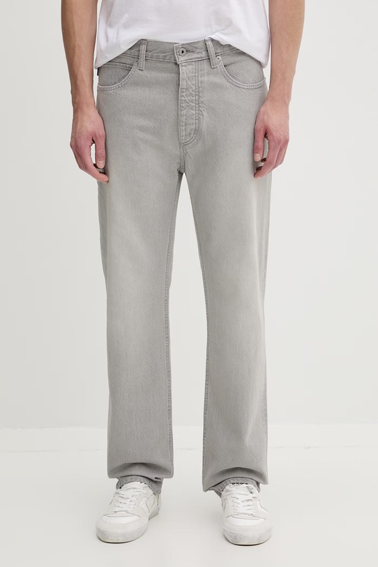 HUGO Blue jeansy straight męskie Jonah szary 50556064