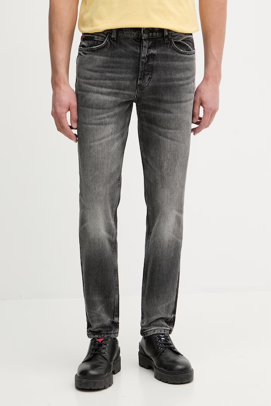 HUGO džíny tapered pánské HUGO 634 šedá 50556110