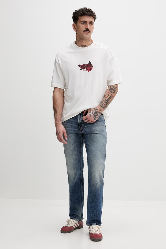 HUGO jeansy straight męskie 840 niebieski 50556135