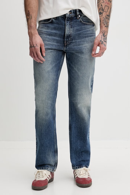 HUGO jeansy straight męskie 840 50556135 niebieski SS26