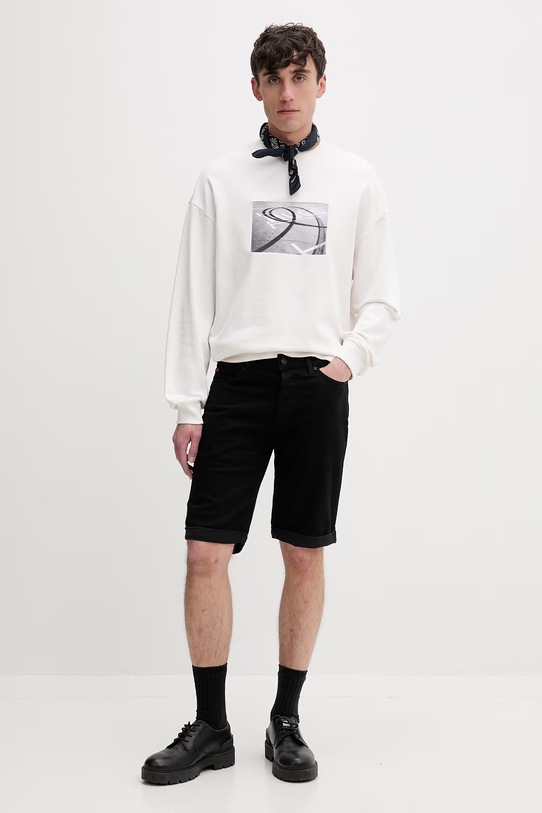 HUGO šortky pánske rifľové HUGO 634/S 50556154 čierna SS26