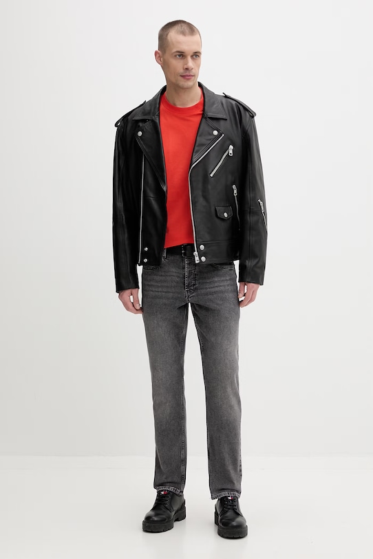 Karl Lagerfeld Jeans blugi conici pentru bărbați B2M10112 gri SS26