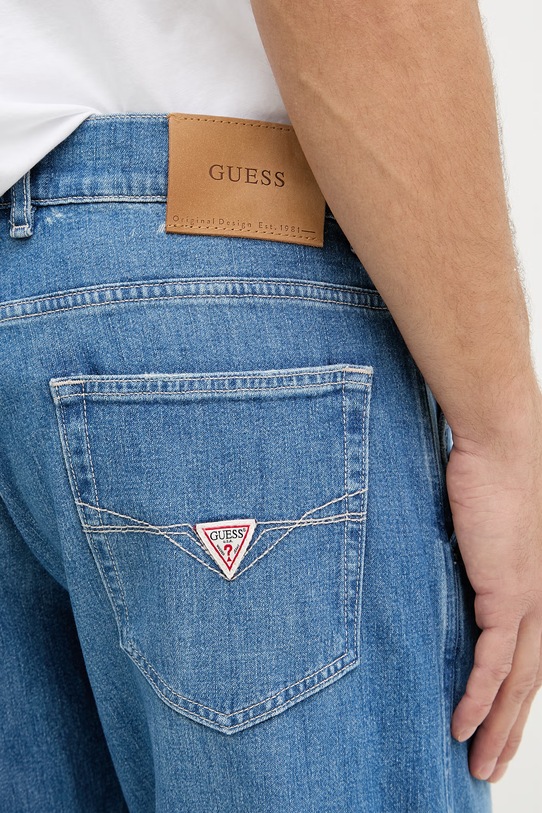 Guess jeansy regularne męskie DAMON niebieski M6GAV7.D0768