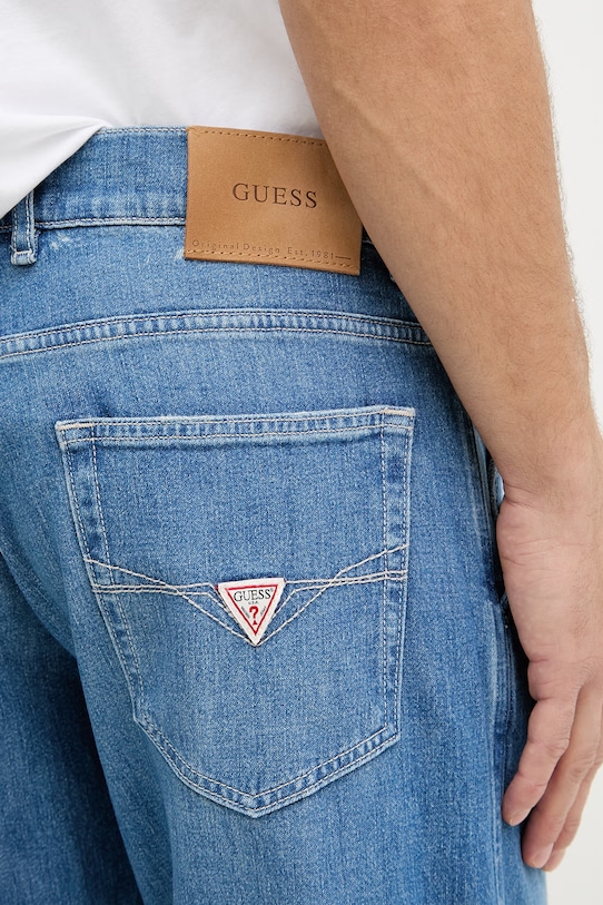 Guess jeansy regularne męskie DAMON niebieski M6GAV7.D0768