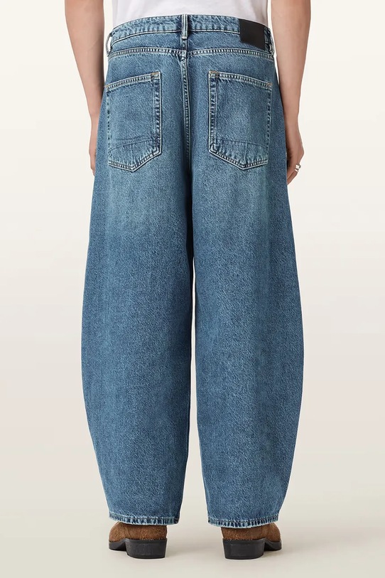 AllSaints jeansy barrel męskie BARREL SLOUCH M005EE niebieski SS26