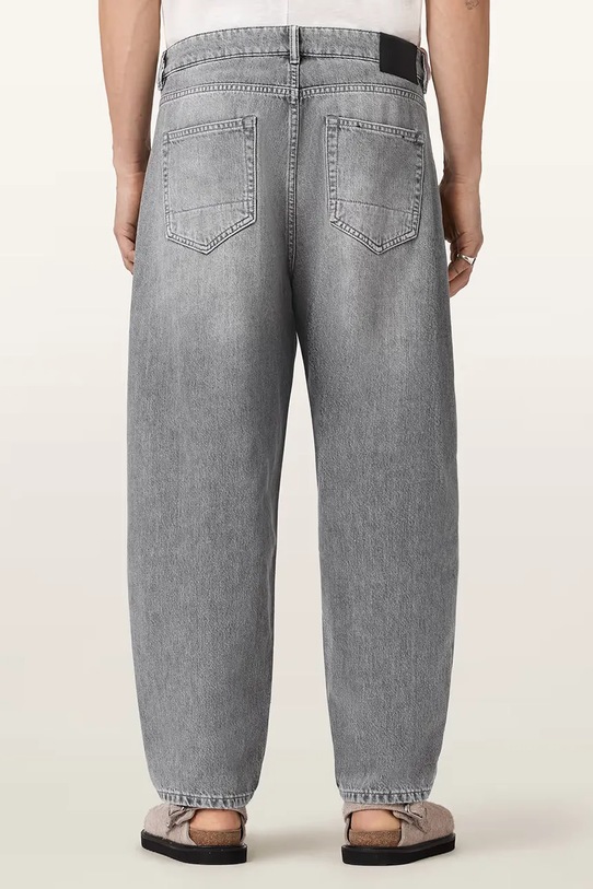 AllSaints jeansy barrel męskie CURVE M005ED szary SS26