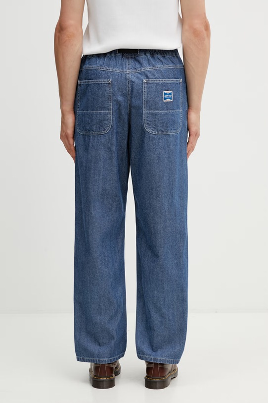 Odzież Gramicci JAPANESE CHAMBRAY DOUBLE KNEE jeansy loose męskie G6SM.P015. niebieski