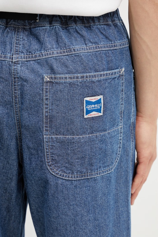 Gramicci JAPANESE CHAMBRAY DOUBLE KNEE jeansy loose męskie niebieski G6SM.P015.
