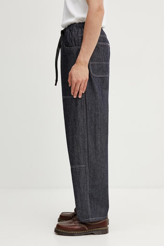 Gramicci JAPANESE CHAMBRAY DOUBLE KNEE jeansy luźne męskie G6SM.P015. granatowy SS26