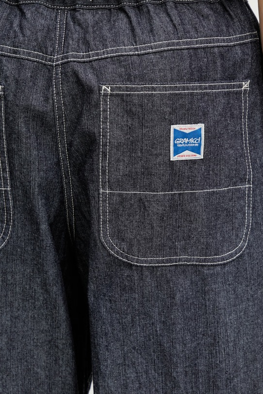 Gramicci JAPANESE CHAMBRAY DOUBLE KNEE jeansy luźne męskie granatowy G6SM.P015.