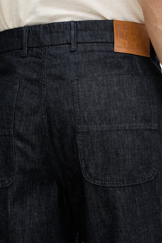 United Colors of Benetton Παντελόνι ίσιο Ανδρικό με βαμβάκι σκούρο μπλε 42HKUE027