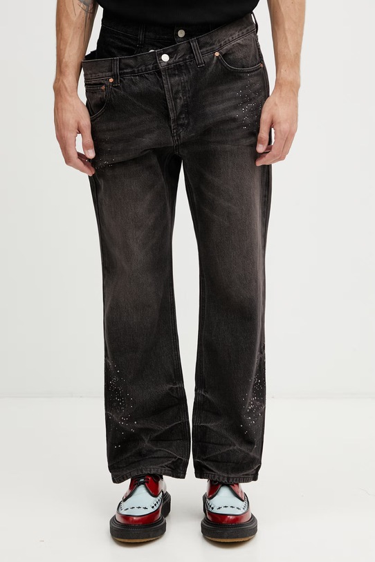 Andersson Bell jeansy relaxed fit męskie czarny apa912u