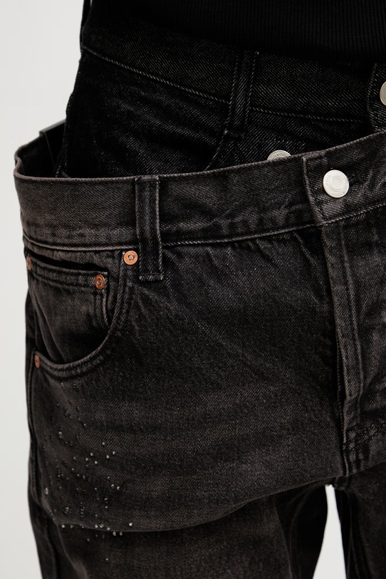 Andersson Bell jeansy relaxed fit męskie apa912u czarny