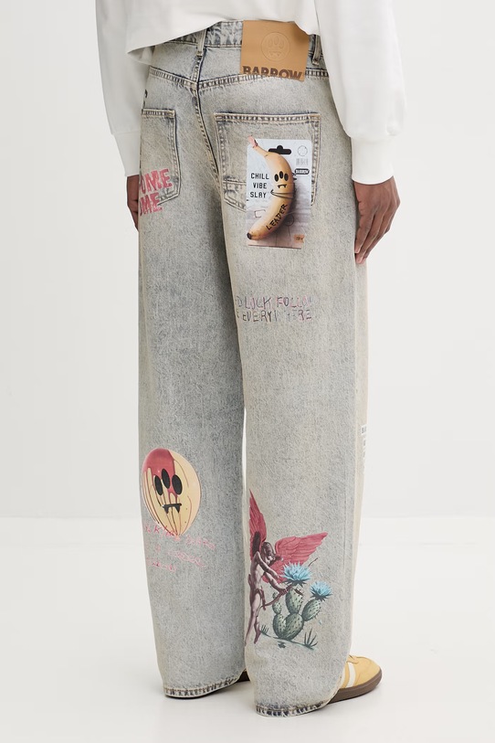 Odzież Barrow jeansy relaxed fit S6BWUADP037 szary