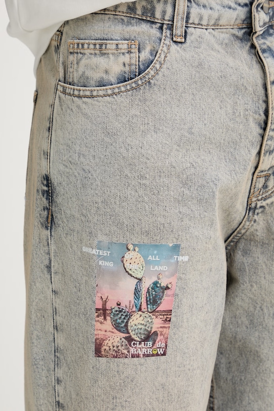 Barrow jeansy relaxed fit szary S6BWUADP037