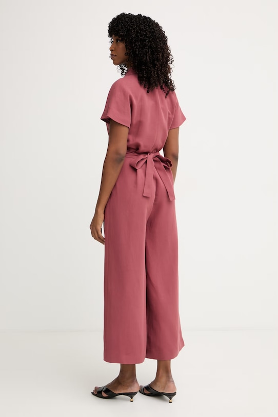 Ρούχα Weekend Max Mara Κρουαζέ Ολόσωμη Φόρμα γυναικεία με λινό OBLATO 2615241012600 μπορντό