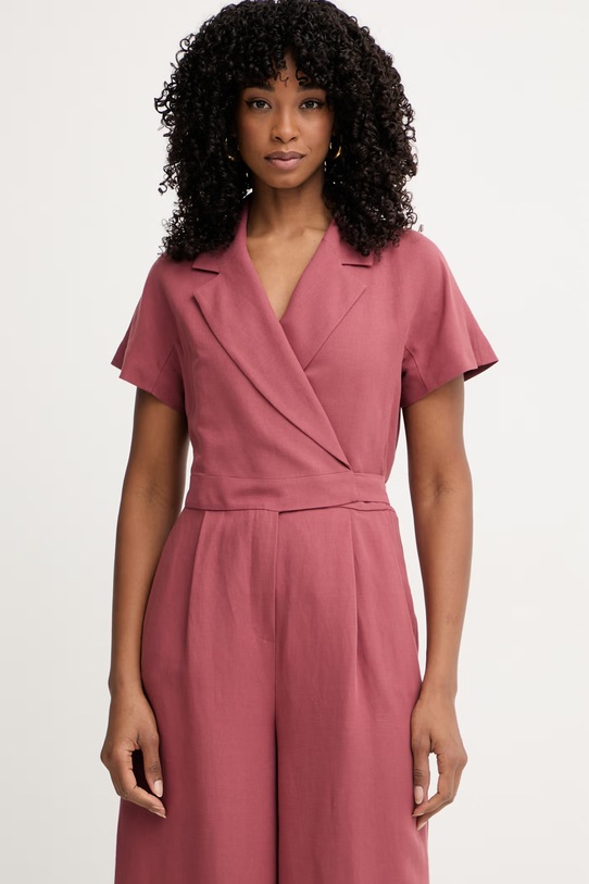 Weekend Max Mara Κρουαζέ Ολόσωμη Φόρμα γυναικεία με λινό OBLATO μπορντό 2615241012600