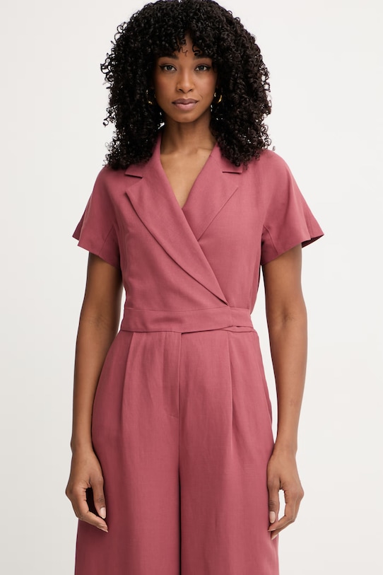 Weekend Max Mara Κρουαζέ Ολόσωμη Φόρμα γυναικεία με λινό OBLATO μπορντό 2615241012600