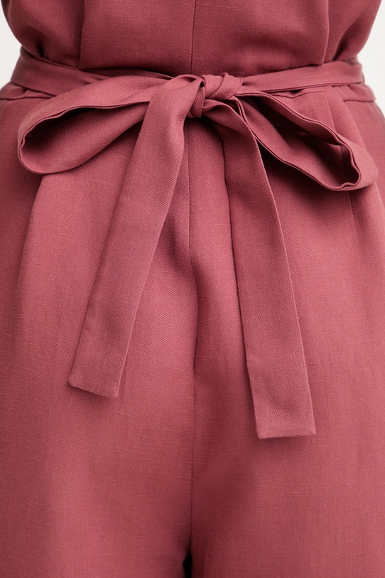 Weekend Max Mara Κρουαζέ Ολόσωμη Φόρμα γυναικεία με λινό OBLATO 2615241012600 μπορντό