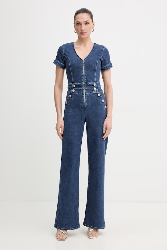 Guess kombinezon jeansowy ALINA z elastanem granatowy W6RD94.D0911