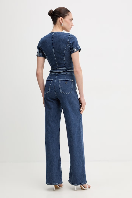 Odzież Guess kombinezon jeansowy ALINA W6RD94.D0911 granatowy