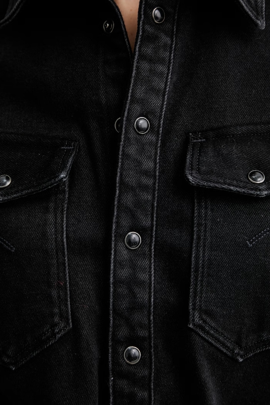 G-Star kombinezon jeansowy Western Wide Leg D27940.D874 czarny